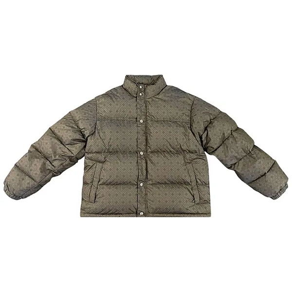 CHROME HEARTS - Jaqueta Puffer Monogram Print "Cinza" -NOVO-