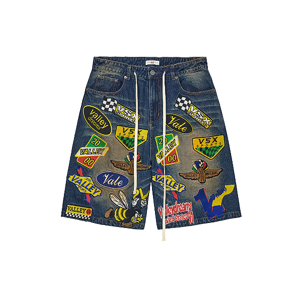 VALE LIVES FOREVER - Bermuda Passport Jorts "Azul" -NOVO-