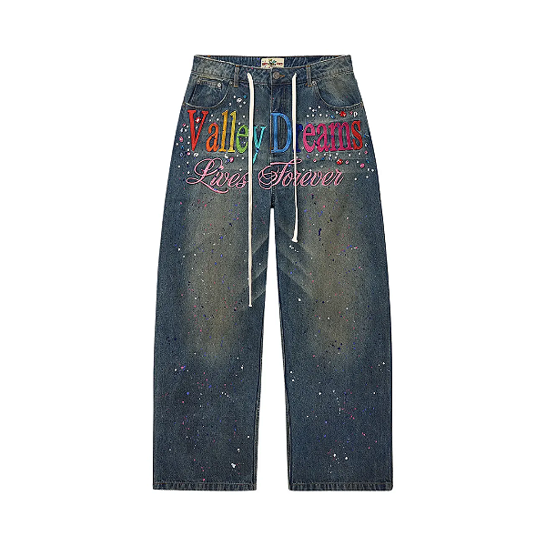 VALE LIVES FOREVER - Calça Ice Cream Denim "Azul" -NOVO-