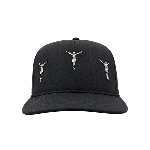 UMS 458-LL - Boné Trucker Tripple Christ "Preto" -NOVO-