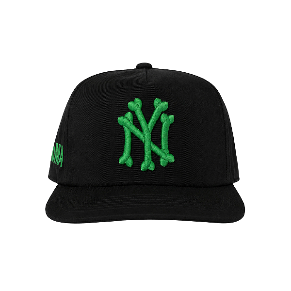 OMA DESIGN STUDIOS - Boné NY Bones Brasil "Preto/Verde" -NOVO-