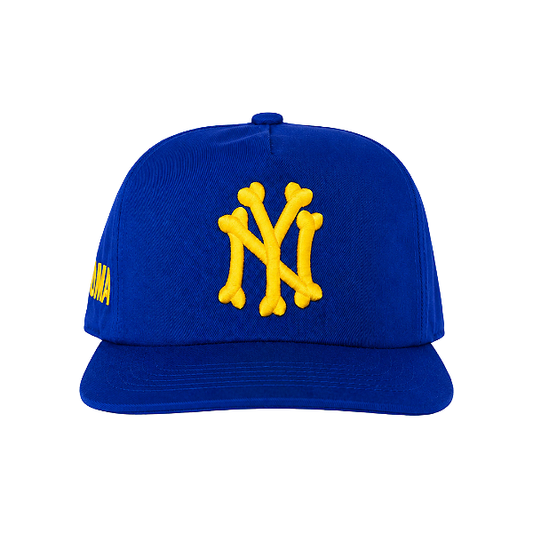 OMA DESIGN STUDIOS - Boné NY Bones Brasil "Azul/Amarelo" -NOVO-