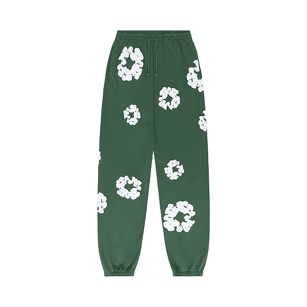 DENIM TEARS - Calça De Moletom Cotton Wreath "Verde" -NOVO-