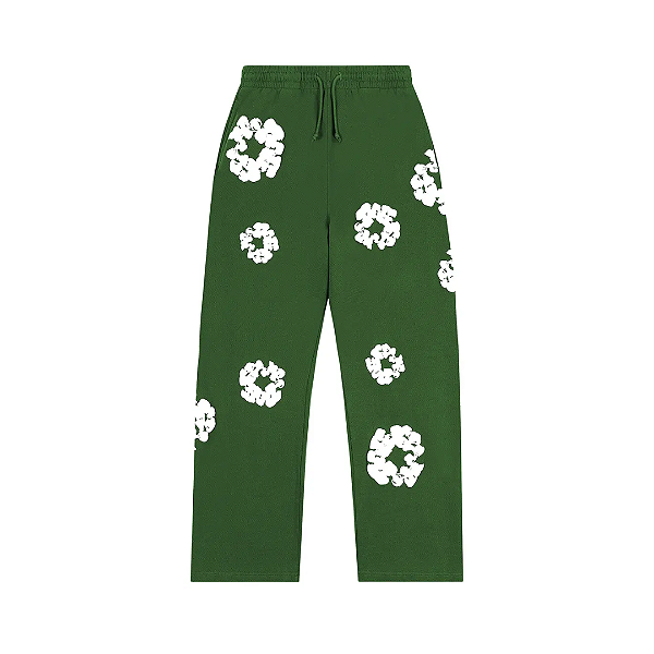 DENIM TEARS - Calça De Moletom Cotton Wreath "Verde" -NOVO-