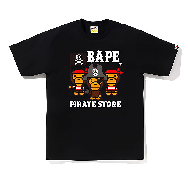 BAPE - Camiseta Captain Baby Milo Pirate Crew "Preto" -NOVO-