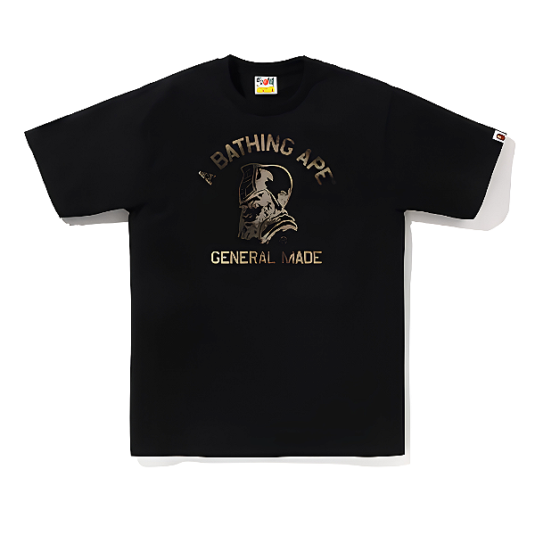 BAPE - Camiseta High Tone Bleach General Made "Preto" -NOVO-