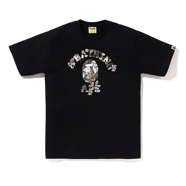BAPE - Camiseta Tree Edge Camo College "Preto" -NOVO-