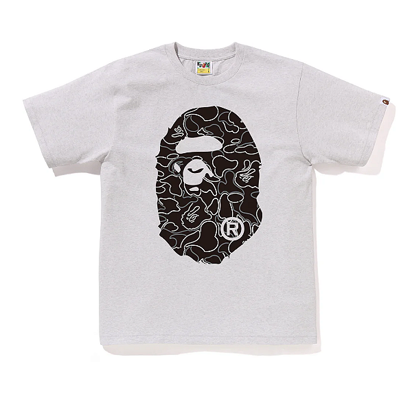 BAPE - Camiseta Neon Camo Big Ape Head "Cinza" -NOVO-