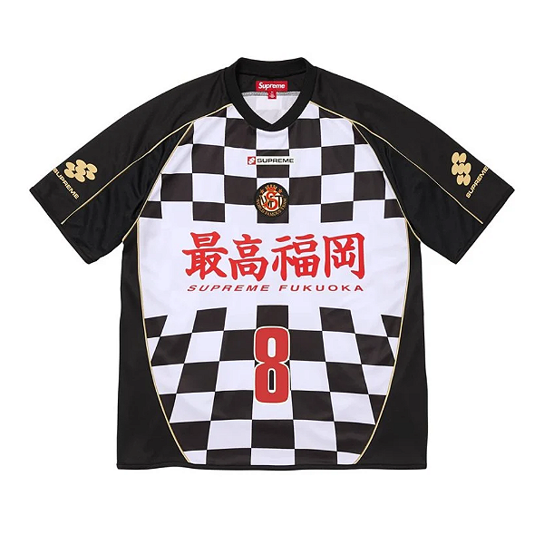 SUPREME - Camisa Checkerboard Soccer Jersey "Preto" -NOVO-