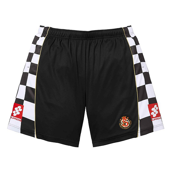 SUPREME - Bermuda Checkerboard Soccer "Preto" -NOVO-