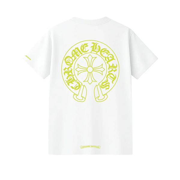 CHROME HEARTS - Camiseta Pocket Horseshoe Neon "Branco" -NOVO-