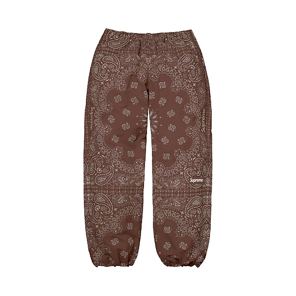 SUPREME - Calça Reflective Bandana Track "Marrom" -NOVO-