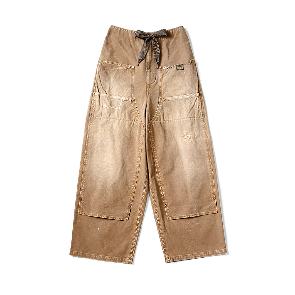 KAPITAL - Calça Canvas Knee Easy Baggy "Marrom" -NOVO-