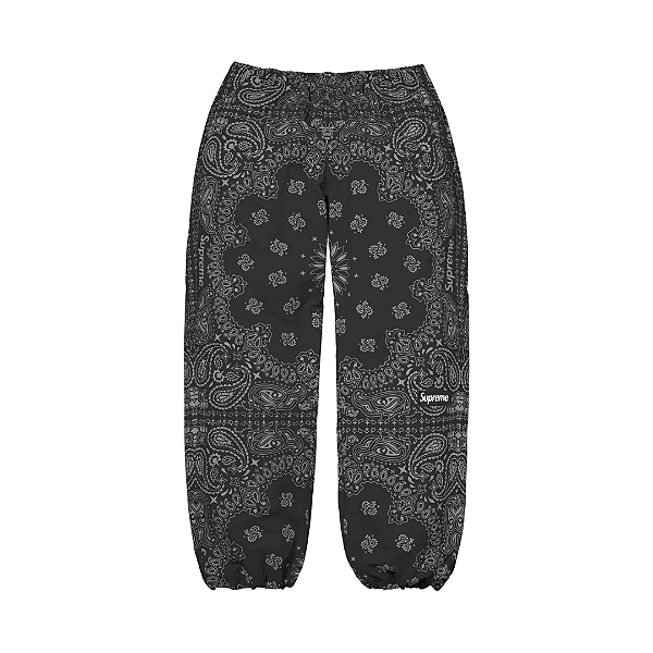 SUPREME - Calça Reflective Bandana Track "Preto" -NOVO-