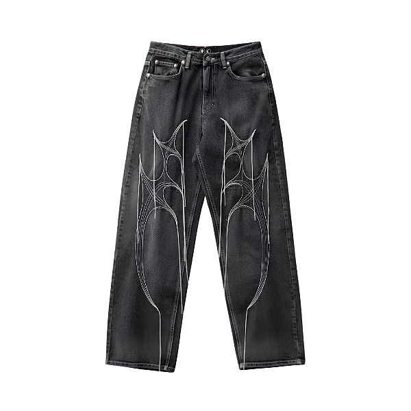 THUG CLUB - Calça Tribal Tree Denim "Preto" -NOVO-