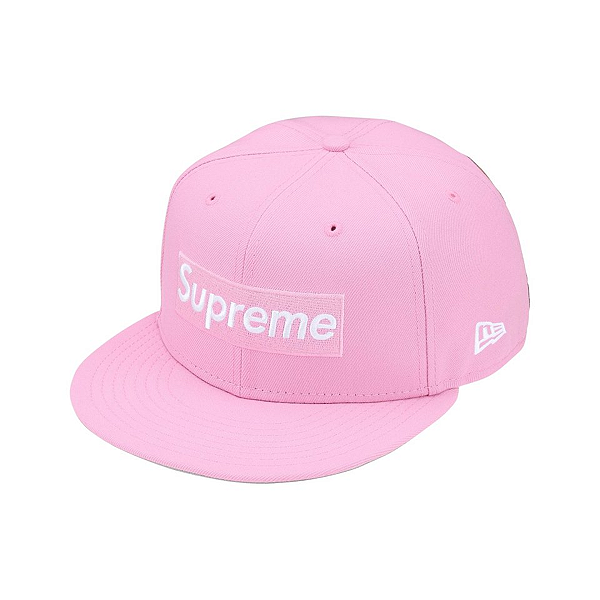 SUPREME X NEW ERA - Boné Rings Box Logo 59Fifty "Rosa" -NOVO-