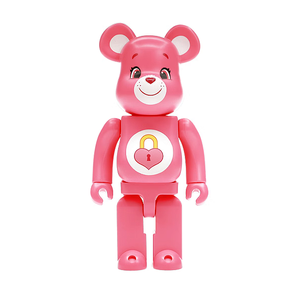 PRÉ VENDA - MEDICOM TOY X CARE BEARS - Boneco Bearbrick 400% "Pink" -NOVO-