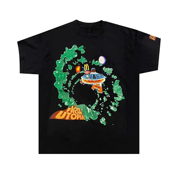 TRAVIS SCOTT - Camiseta Scott Fly-Thru "Preto" -NOVO-