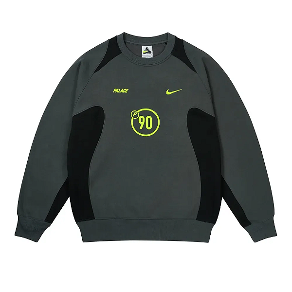 PALACE x NIKE - Moletom Total P90 Crewneck "Cinza" -NOVO-