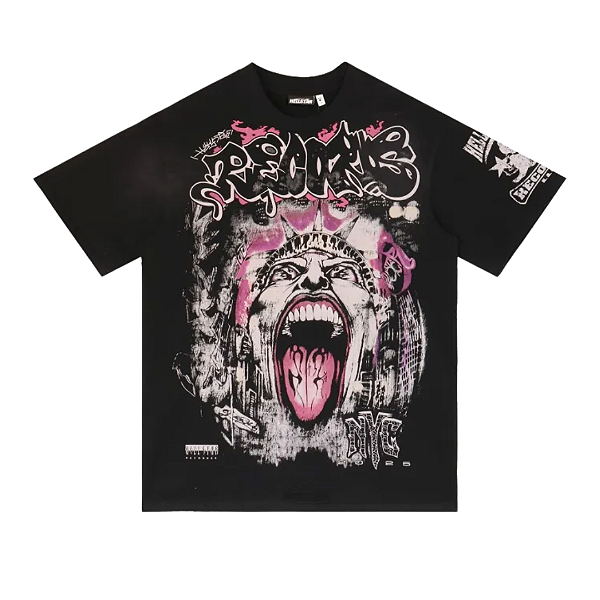 HELLSTAR - Camiseta Liberty Records "Preto" -NOVO-