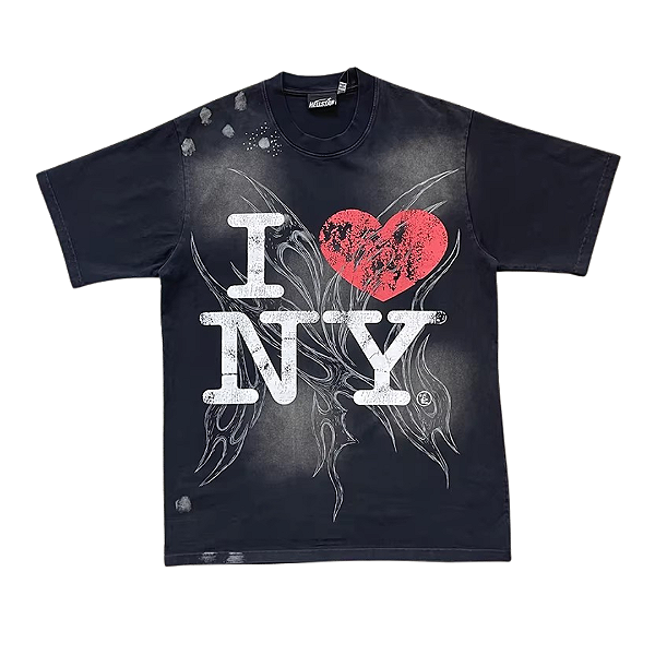 HELLSTAR - Camiseta "I Heart NY" "Preto" -NOVO-