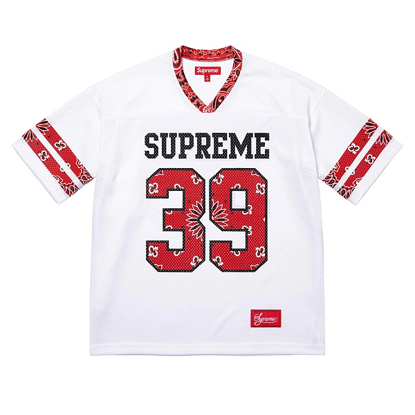 SUPREME - Camiseta Bandana Football Jersey "Branco" -NOVO-