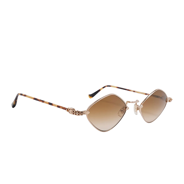 CHROME HEARTS - Óculos de Sol Diamond Dog Tortoise "Gold" -NOVO-
