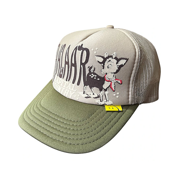 KAPITAL - Boné Kountry Osaka Bazaar Print Trucker "Verde/Bege" -NOVO-