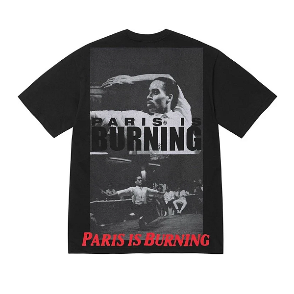 SUPREME - Camiseta Paris Is Burning "Preto" -NOVO-