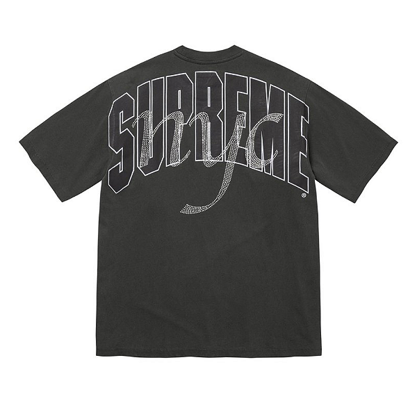 SUPREME - Camiseta Rhinestone Script "Preto" -NOVO-