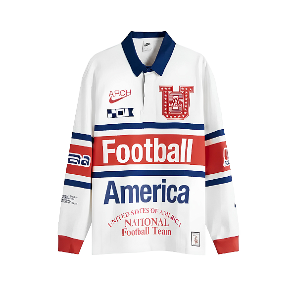 NIKE x USMNT x V.A.A - Camisa Manga Longa Rugby "Branco" -NOVO-