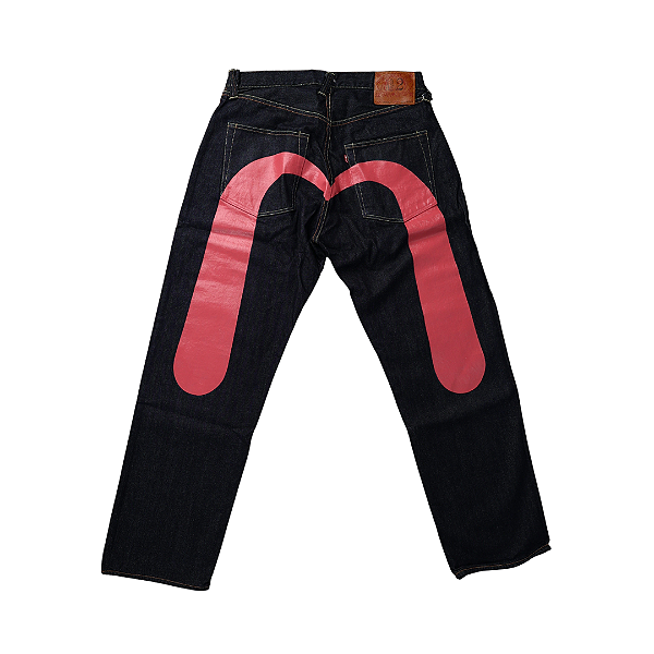 EVISU - Calça Daicock Print Custom #2001 "Indigo/Pink" -NOVO-