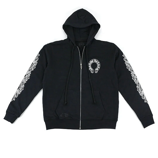 CHROME HEARTS - Moletom Zip Up Horseshoe "Preto" -NOVO-