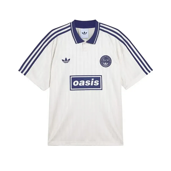 ADIDAS x OASIS - Camiseta Tour Jacquard Jersey "Creme" -NOVO-