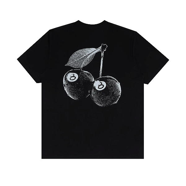 STUSSY - Camiseta Cherries 8-Ball "Preto" -NOVO-