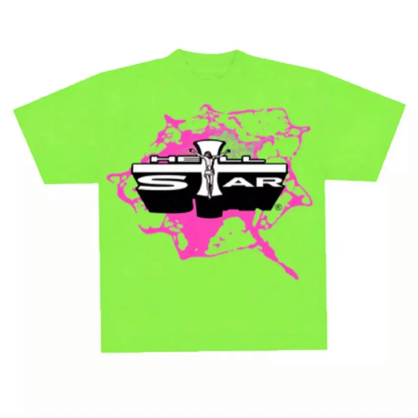 HELLSTAR - Camiseta Jesus Emblem "Verde/Rosa" -NOVO-