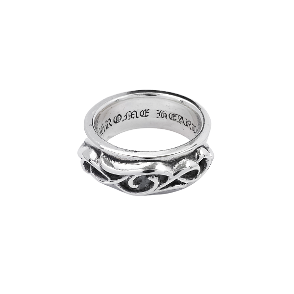 CHROME HEARTS - Anel Double Narrow Vine 2000 "Prata 925" -VINTAGE-