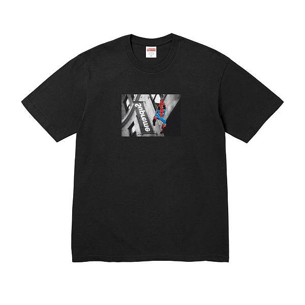SUPREME x SPIDER-MAN - Camiseta "Preto" -NOVO-