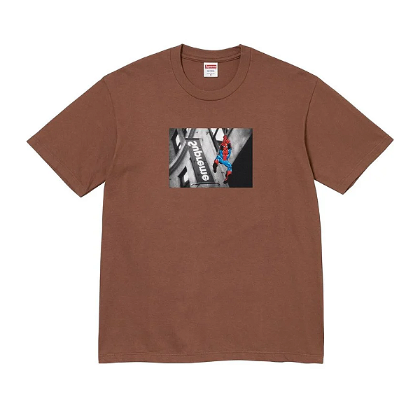 SUPREME x SPIDER-MAN - Camiseta "Marrom" -NOVO-