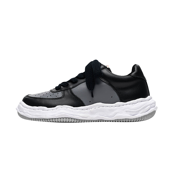PRÉ-VENDA: MIHARA YASUHIRO - Wayne OG Sole Leather Low "Black/Grey" -NOVO-