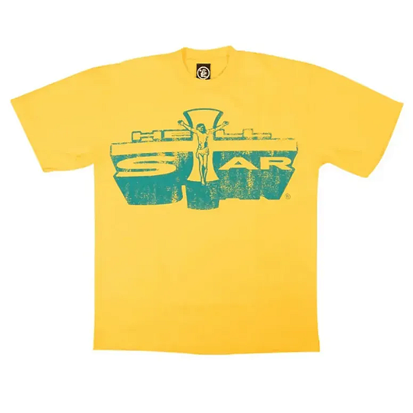 HELLSTAR - Camiseta Jesus Emblem "Amarelo" -NOVO-