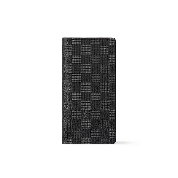 LOUIS VUITTON - Carteira Brazza "Damier Graphite" -NOVO-