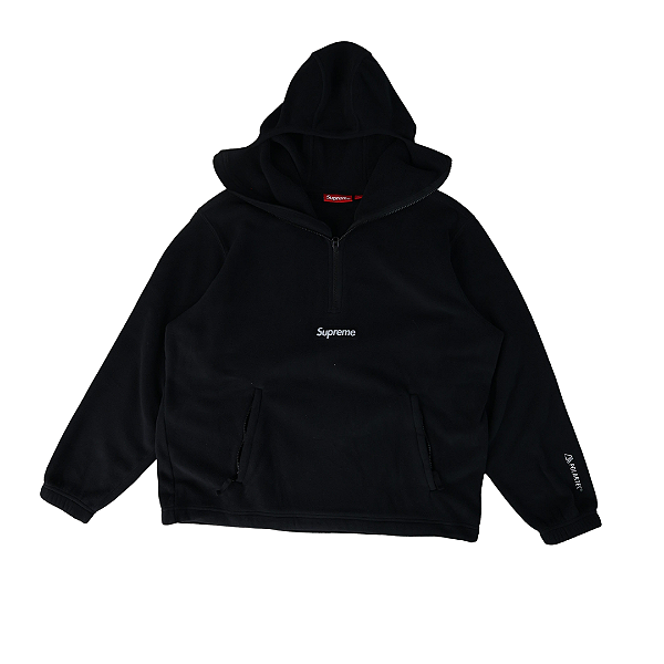 SUPREME x POLARTEC - Moletom Facemask Half Zip "Preto” -USADO-