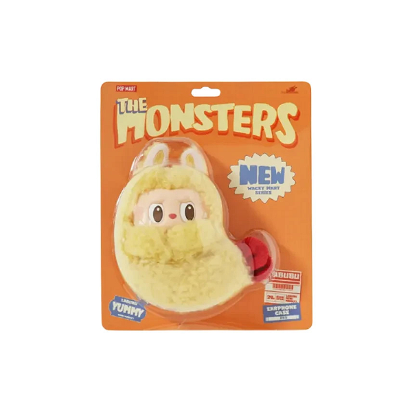 POP MART - Labubu The Monsters Wacky Mart Series Earphone Case "Amarelo" -UNIDADE-