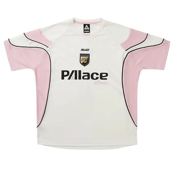 PALACE - Camiseta Jersey Palazzo "Branco/Rosa" -NOVO-