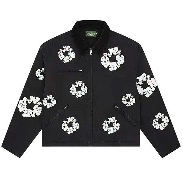 DENIM TEARS - Jaqueta Cotton Wreath Canvas Work "Preto" -NOVO-