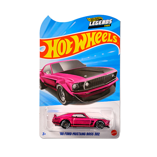 HOT WHEELS - Carrinho Legends Tour - 69 Ford Mustang Boss 302 "Rosa" -NOVO-