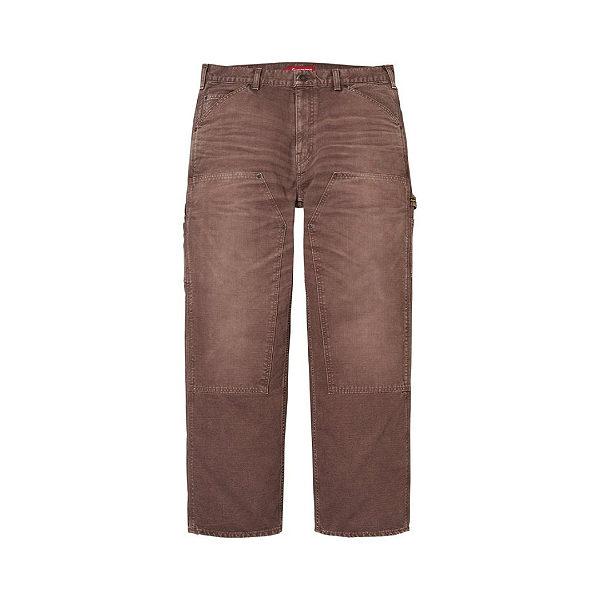 SUPREME - Calça Worn Double Knee Painter "Marrom" -NOVO-