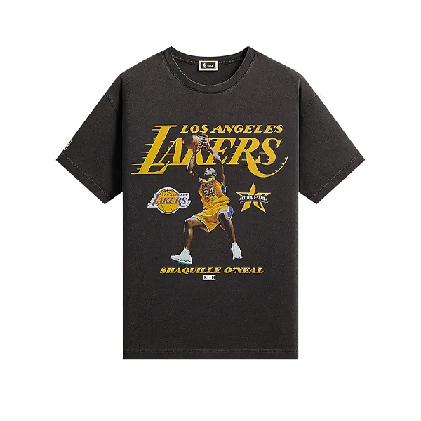 KITH x NBA - Camiseta All-Star Los Angeles "Shaquille O'Neal" Vintage "Preto" -NOVO-