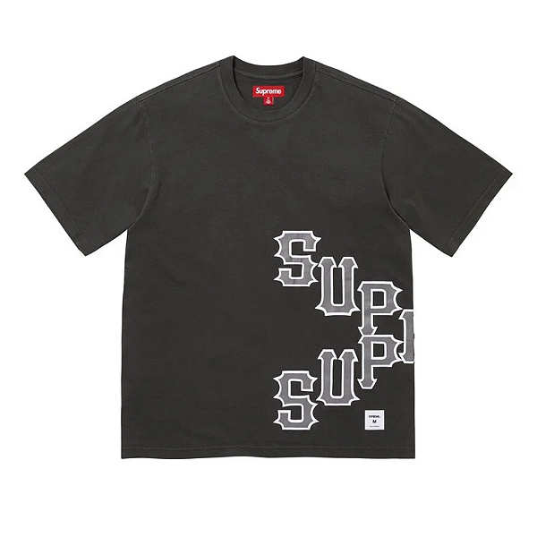 SUPREME - Camiseta Cracked Spellout S/S Top "Preto" -NOVO-